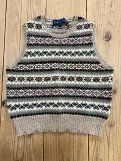 極美品！ POLO RALPH LAUREN カシミア混 ベスト ノルディック柄 ラルフローレン Ralph Lauren カシミア混合 ベスト ニット フェア
