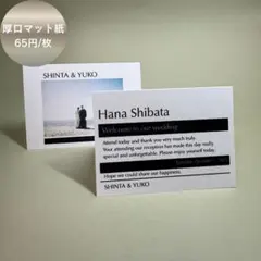 Asop風 席札 60円 枚 結婚式 ウェディング マーメイド紙 厚口マット紙