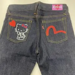 サンリオブーム♡ evisu Hello Kitty デニムパンツ 24インチ