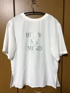 douce Harmonie 箔プリントロゴ ジョーゼットTシャツ　ホワイトのサムネイル