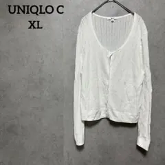 UNIQLO C ユニクロシー　レースラウンドネックショートカーディガン　XL