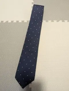 TAKEO KIKUCHI タケオキクチ ドット柄　ネクタイ ネイビー