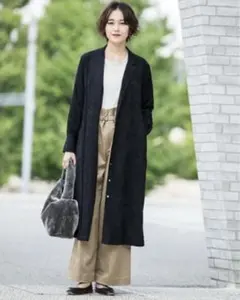 ADAM ET ROPE’ スエード ガウン ワンピース