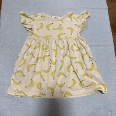 スラップスリップ　バナナ柄ワンピース　90cm