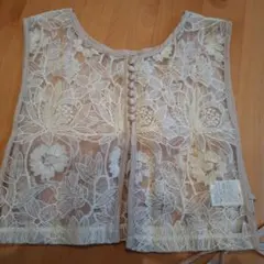 アイボリー刺繍ベスト Fサイズ