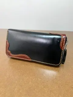 大和工房 カービングレザー ウォレット 長財布 ウォレットホルダー付 カービングレザー ロングウォレット 長財布 大和工房 - メルカリ