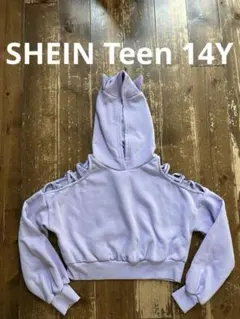SHEIN Teen シーイン フードパーカー 薄紫 14Y 猫耳