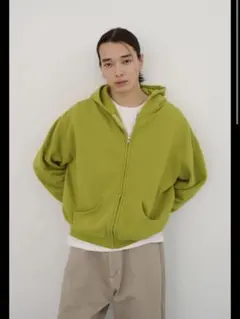 Fifth general store ジップパーカー　ライムグリーン