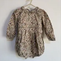 little cotton clothes 12-18m 花柄ロンパース