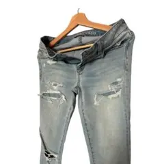 アメリカンイーグル ライトブルーダメージスキニージーンズ