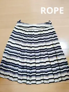 ROPÉ ストライプ プリーツスカート サイズ9　春　夏