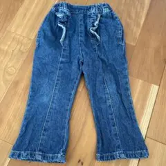 フリル付きデニムパンツ 90 バースデー　テータテート
