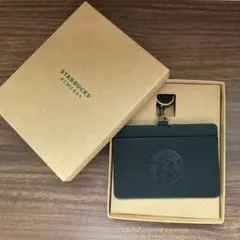 STARBUCKS リール付きカードホルダー ブラック