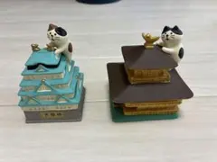 デコレ コンコンブル 大阪城よじのぼり猫と金閣寺よじのぼり猫