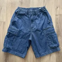 デニムカーゴハーフパンツ ショートパンツ ブルー S