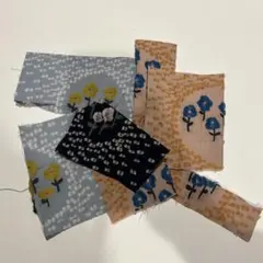 ミナペルホネン　はぎれ　生地　バラード　3種　ブルー　ネイビー　ピンク　訳あり