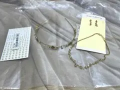 ゴールド系ブライダルアクセサリー4点セット