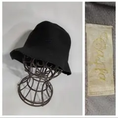 ca4la カシラ　日本製　ウールフェルト 黒　バケットハット　帽子　ブラック