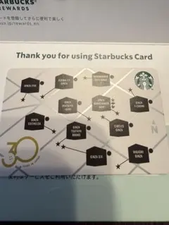 スターバックスカード 銀座エリア限定 30周年記念デザインのサムネイル