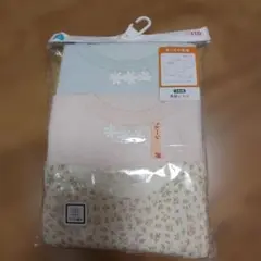 110cm　長袖肌着　 花柄 アンダーシャツ 3枚組　あったか