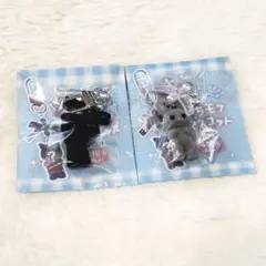 シークレットぷちモフマスコット ねこブラック うさぎグレーのサムネイル