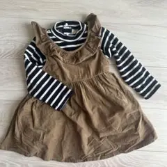 petit main フリル付きワンピース・長袖