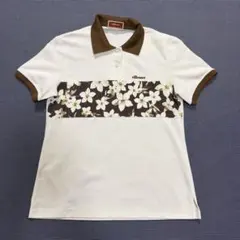 No.136 ellesse GOLF レディース ポロシャツ 花柄 Mサイズ