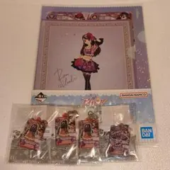 アイカツ 紫吹蘭 クリアファイル アクリルチャーム ローズボンボン マルチカラー