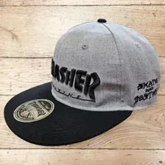 【THRASHER】 スナップバック　キャップ グレー/ブラック