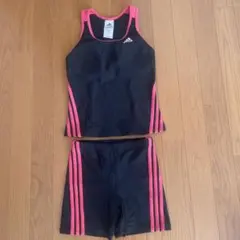 adidas スポーツ用水着 セパレート ブラック×ピンクのサムネイル