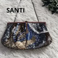 SANTI パーティーバッグ ビジュー付き　クラッチ　バッグ　美品　神崎恵 SANTI パーティーバッグ ビジュー付き クラッチ バッグ 美品