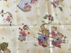 ルシアン chum chumbeaaクマ柄生地薄茶⭐︎レトロアニマル