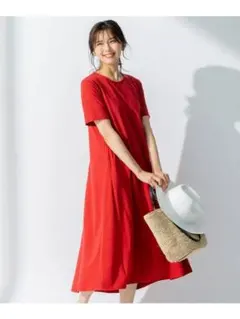 23区　洗えるカットソーワンピース 　ポケット付き