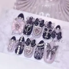 ‧✧̣̥̇‧ 量産型 地雷系 ゴテゴテ 推し活 ネイルチップ 現品販売 ‧✧̣̥̇‧