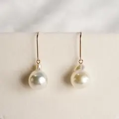gram 鎌倉 K10 淡水パール ピアス ペア - メルカリ