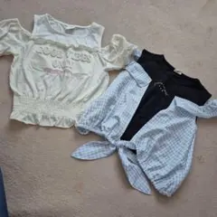 オフショルダーTシャツ2点セットのサムネイル