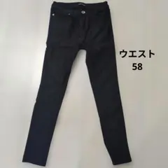AVAIL MODE 黒 スキニーパンツ ウエスト58 ヒップ87