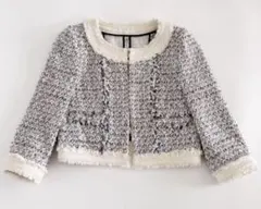 TO BE CHIC トゥービーシック ツイード ノーカラー ジャケット 新品のサムネイル