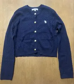 U.S. POLO ASSN. カーディガン ネイビー