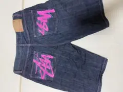 ヤ*ン様 stussy ハーフパンツ ペイントデニム ROUGH&RUGGED