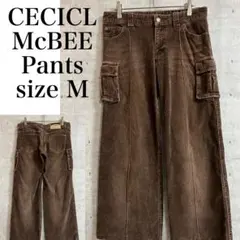 CECICL McBEE セシルマクビー　コーデュロイパンツワイド ブラウンM