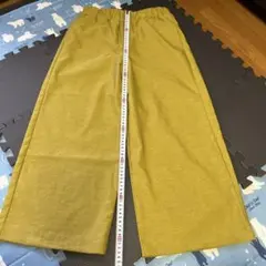 【千趣会】マスタード　ワイドパンツ　Mサイズ　春、夏 美品