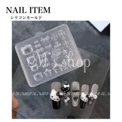 ハンドメイド　シリコンモールド　キティ　リボン