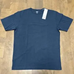 【新品未使用】UNIQLO U メンズクルーネックTシャツ ブルー Mサイズのサムネイル