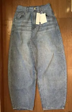 しまむら anjecharme 辻希美 ラインストーンデニム 未使用品　Mサイズ