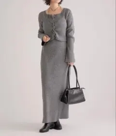 【mystic】ニットビスチェ付き ワンピース