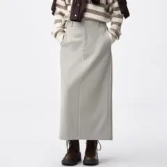 新品　GU ナローロングスカートZ ベージュ　M