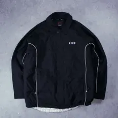 90s 未使用　NIKE ナイロンジャケット ブラック ホワイトパイピングのサムネイル