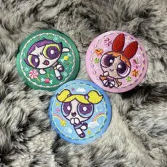 パワーパフガールズ パワパフ 刺繍缶バッジ