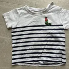 グラニフ　エリック・カール はらぺこあおむしTシャツ 80